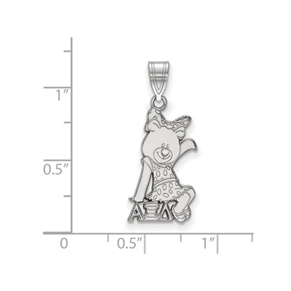 Sterling Silver Rhodium Plated Logoart Alpha Xi Delta Sorority Symbol Medium Pendant