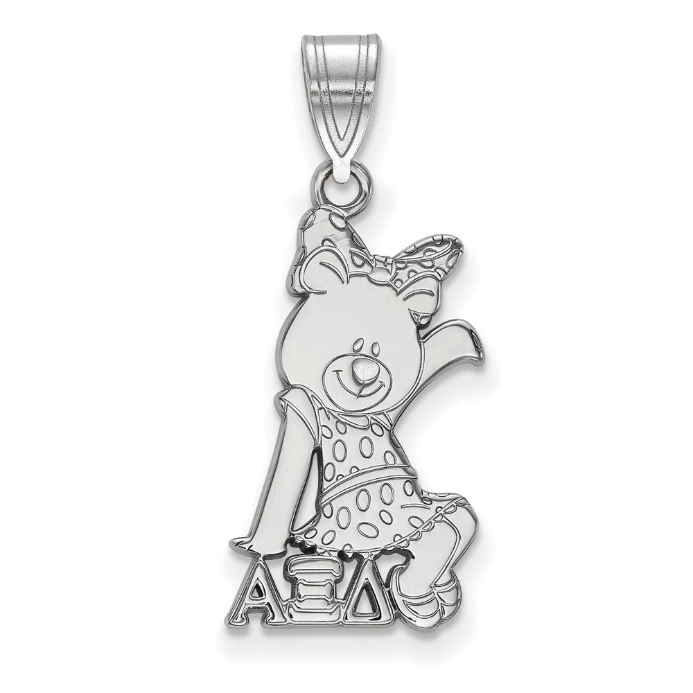 Sterling Silver Rhodium Plated Logoart Alpha Xi Delta Sorority Symbol Medium Pendant