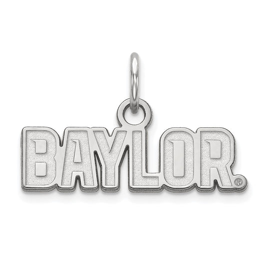 10K White Gold Logoart Baylor University Extra Small Pendant