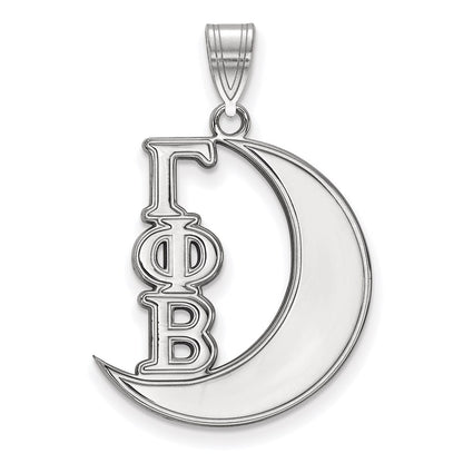 Sterling Silver Rhodium Plated Logoart Gamma Phi Beta Sorority Symbol Medium Pendant