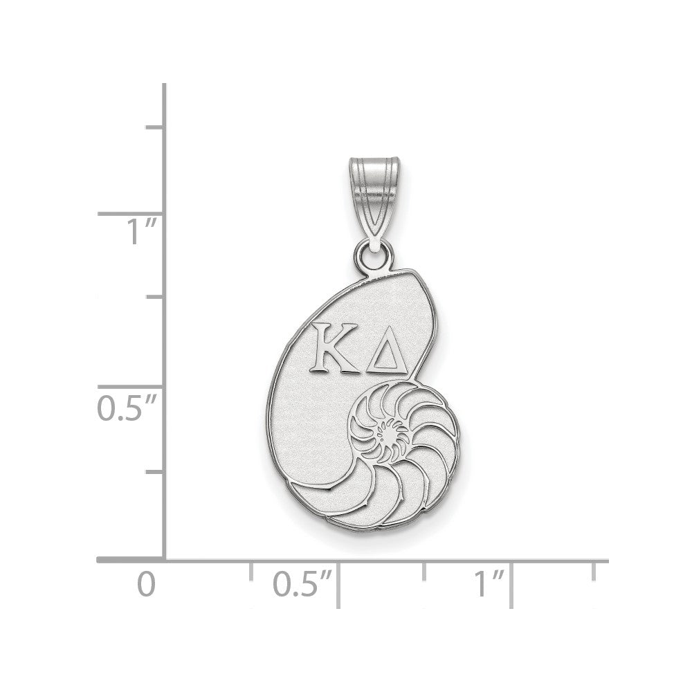 Sterling Silver Rhodium Plated Logoart Kappa Delta Sorority Symbol Medium Pendant