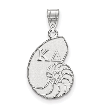 Sterling Silver Rhodium Plated Logoart Kappa Delta Sorority Symbol Medium Pendant