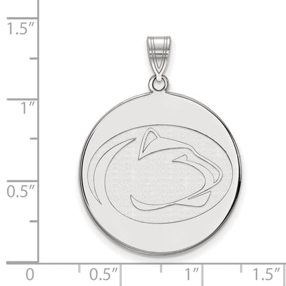 10K White Gold Logoart Penn State University Lion Extra Large Disc Pendant