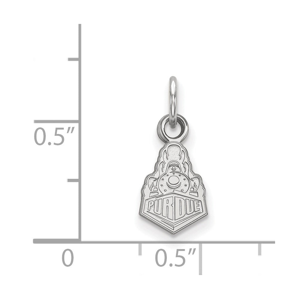 14K White Gold Logoart Purdue University Boilermakers Train Logo Extra Small Pendant
