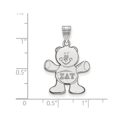 Sterling Silver Rhodium Plated Logoart Sigma Delta Tau Sorority Symbol Medium Pendant