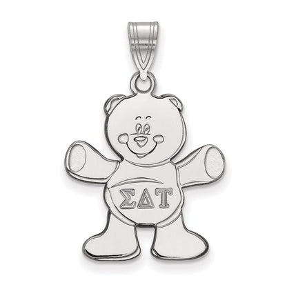 Sterling Silver Rhodium Plated Logoart Sigma Delta Tau Sorority Symbol Medium Pendant