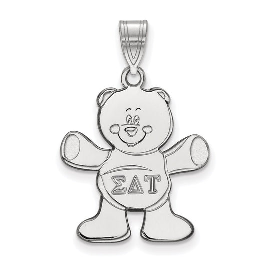 Sterling Silver Rhodium Plated Logoart Sigma Delta Tau Sorority Symbol Medium Pendant