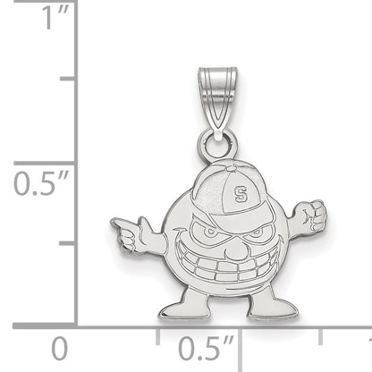 Sterling Silver Rhodium Plated Logoart Syracuse University Mascot Small Pendant