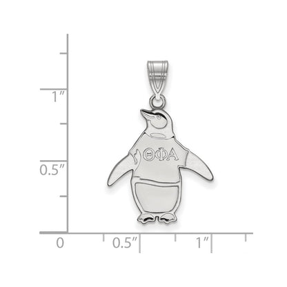 Sterling Silver Rhodium Plated Logoart Theta Phi Alpha Sorority Symbol Medium Pendant