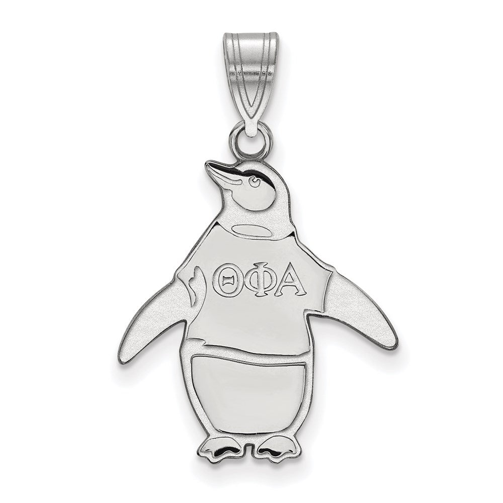 Sterling Silver Rhodium Plated Logoart Theta Phi Alpha Sorority Symbol Medium Pendant