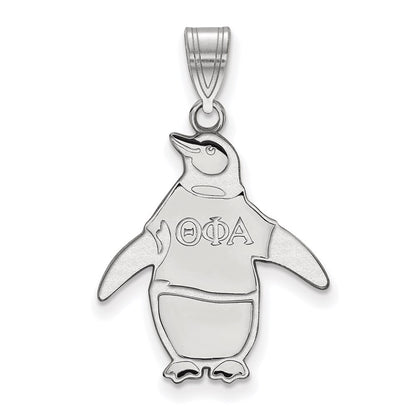 Sterling Silver Rhodium Plated Logoart Theta Phi Alpha Sorority Symbol Medium Pendant