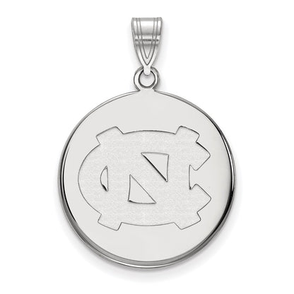 14K White Gold Logoart University Of North Carolina N C Large Disc Pendant