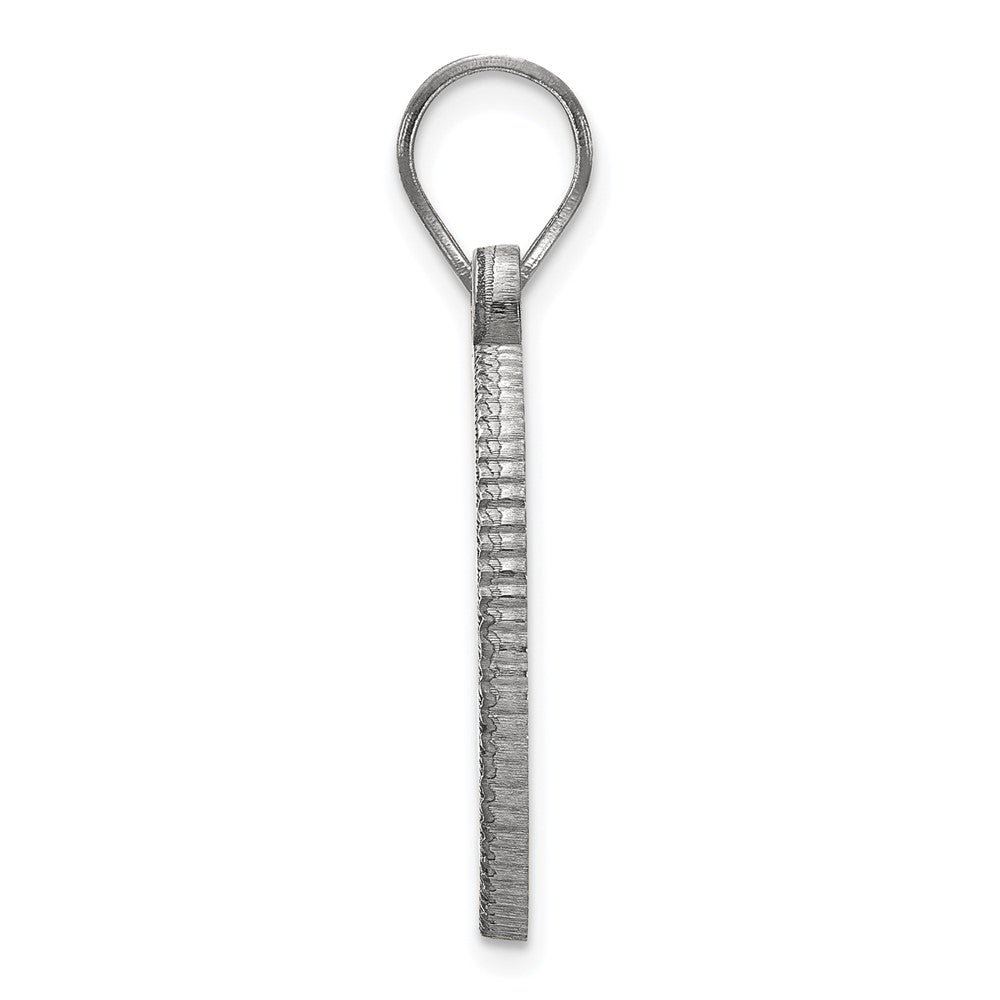 Sterling Silver Rhodium Plated Logoart Baylor University Medium Crest Pendant