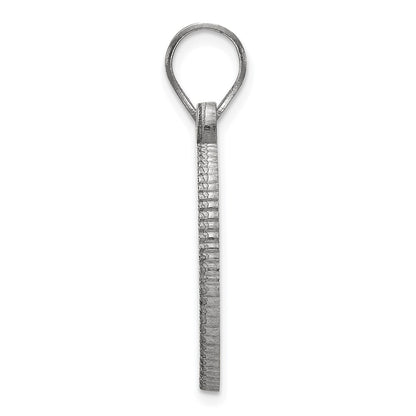 Sterling Silver Rhodium Plated Logoart Baylor University Medium Crest Pendant