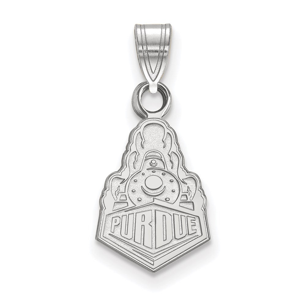 Sterling Silver Rhodium Plated Logoart Purdue University Boilermakers Train Logo Small Pendant