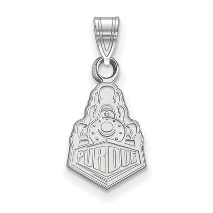 Sterling Silver Rhodium Plated Logoart Purdue University Boilermakers Train Logo Small Pendant