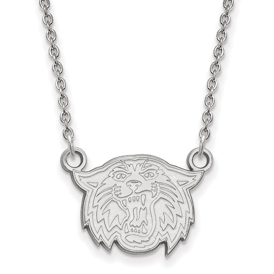14K White Gold Logoart Villanova University Wildcat Small Pendant 18 Inch Necklace