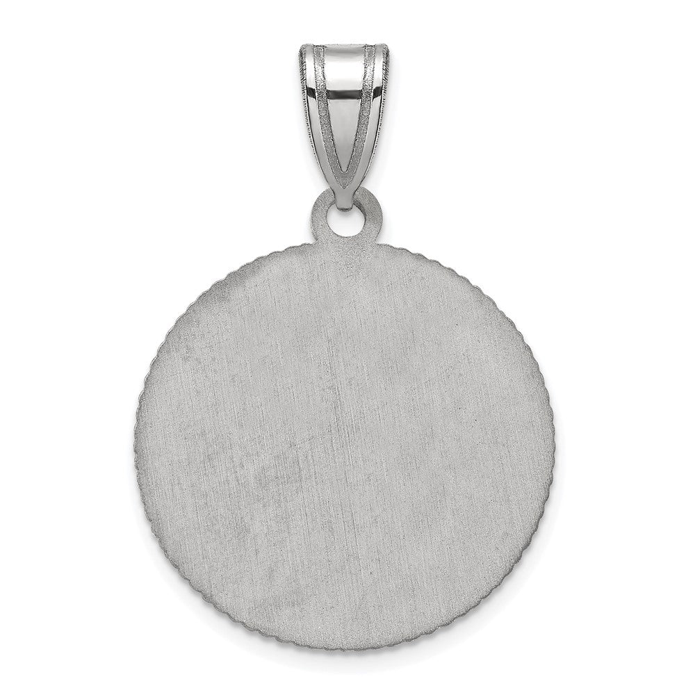 Sterling Silver Rhodium Plated Logoart Baylor University Large Crest Pendant