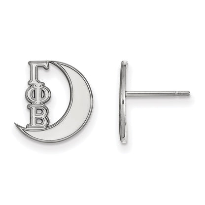 Sterling Silver Rhodium Plated Logoart Gamma Phi Beta Sorority Symbol Extra Small Post Earrings
