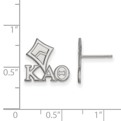 Sterling Silver Rhodium Plated Logoart Kappa Alpha Theta Sorority Symbol Extra Small Post Earrings