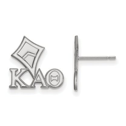 Sterling Silver Rhodium Plated Logoart Kappa Alpha Theta Sorority Symbol Extra Small Post Earrings