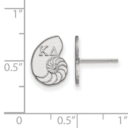 Sterling Silver Rhodium Plated Logoart Kappa Delta Sorority Symbol Extra Small Post Earrings
