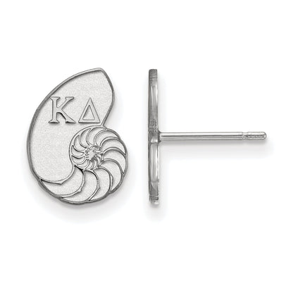 Sterling Silver Rhodium Plated Logoart Kappa Delta Sorority Symbol Extra Small Post Earrings