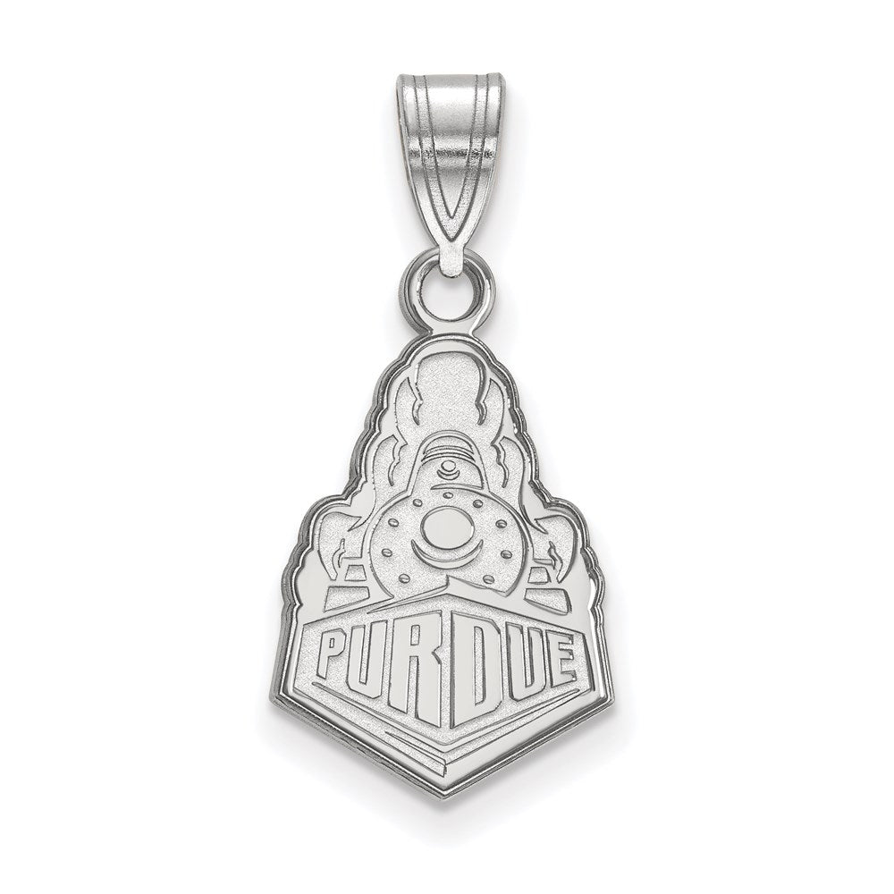 10K White Gold Logoart Purdue University Boilermakers Train Logo Medium Pendant