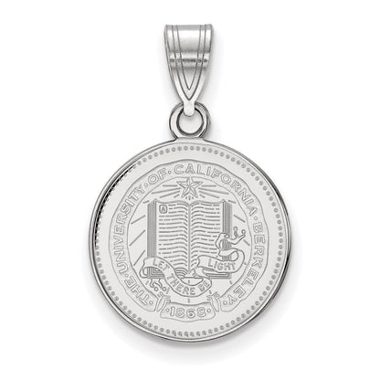 Sterling Silver Rhodium Plated Logoart University Of California Berkeley Medium Crest Pendant