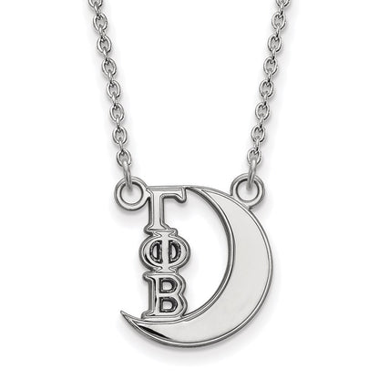 Sterling Silver Rhodium Plated Logoart Gamma Phi Beta Sorority Symbol Extra Small Pendant 18 Inch Necklace