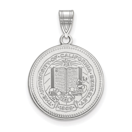 Sterling Silver Rhodium Plated Logoart University Of California Berkeley Large Crest Pendant
