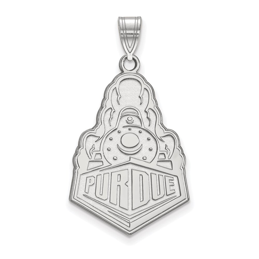 Sterling Silver Rhodium Plated Logoart Purdue University Boilermakers Train Logo Extra Large Pendant
