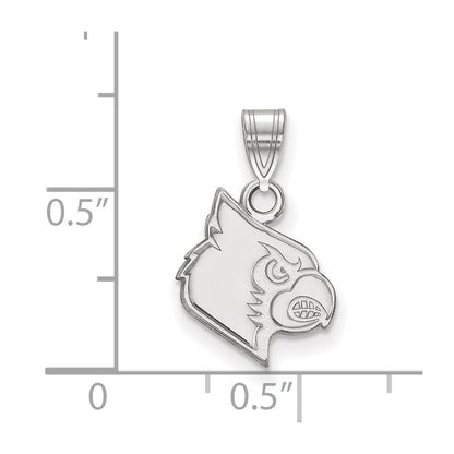 14K White Gold Logoart University Of Louisville Cardinal Small Pendant
