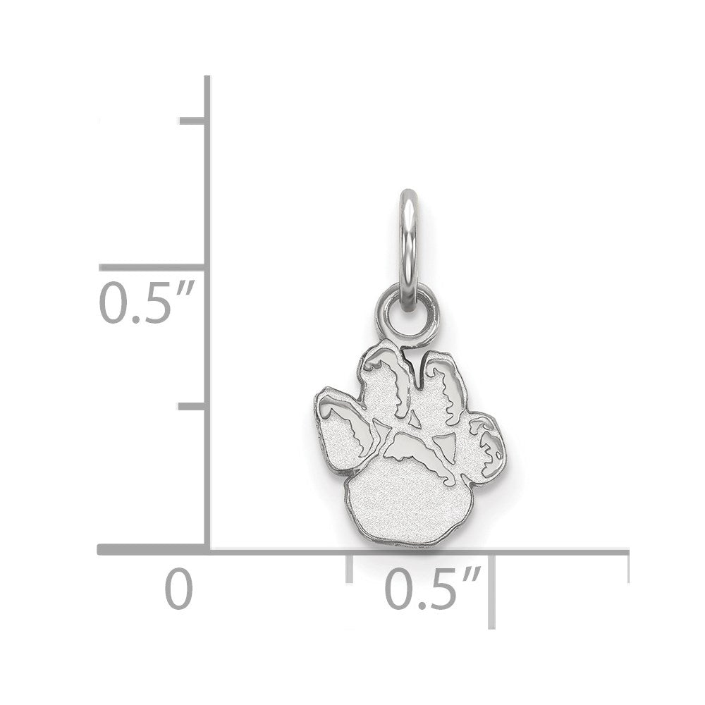 10K White Gold Logoart University Of Pittsburgh Panther Paw Extra Small Pendant