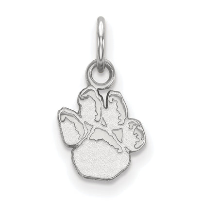 Sterling Silver Rhodium Plated Logoart University Of Pittsburgh Panther Paw Extra Small Pendant