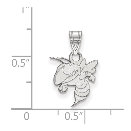 10K White Gold Logoart Georgia Institute Of Technology Yellow Jacket Small Pendant