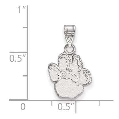 10K White Gold Logoart University Of Pittsburgh Panther Paw Small Pendant
