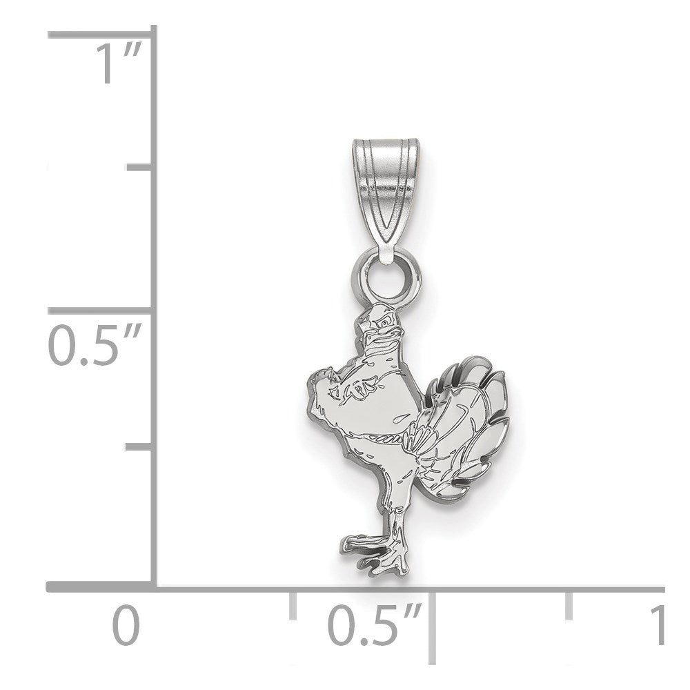 10K White Gold Logoart Virginia Tech Hokiebird Small Pendant
