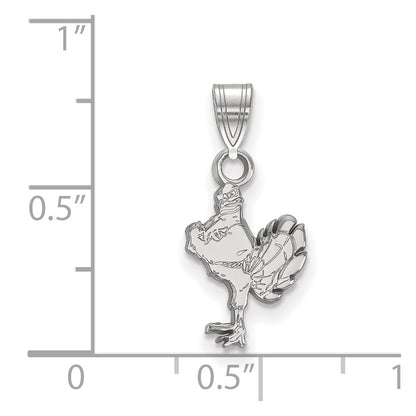 10K White Gold Logoart Virginia Tech Hokiebird Small Pendant