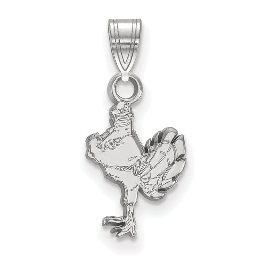 Sterling Silver Rhodium Plated Logoart Virginia Tech Hokiebird Small Pendant