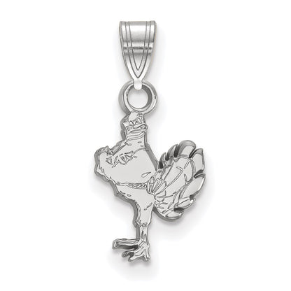 10K White Gold Logoart Virginia Tech Hokiebird Small Pendant