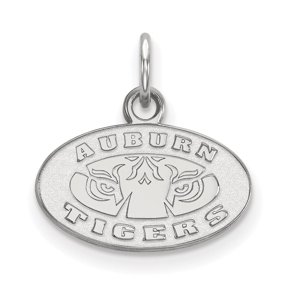Sterling Silver Rhodium Plated Logoart Auburn Tigers Extra Small Pendant