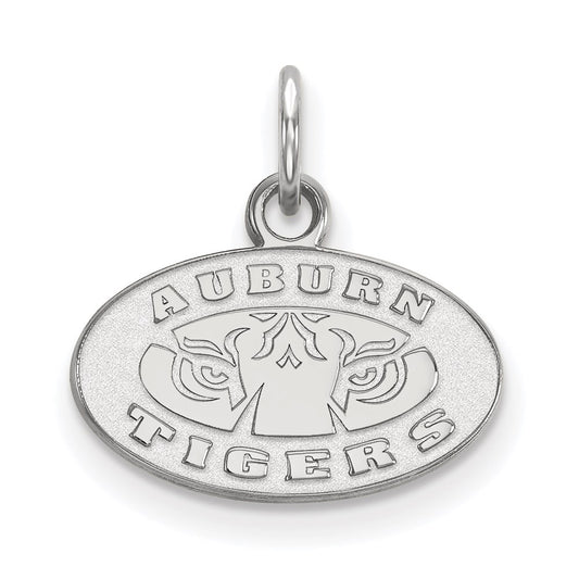 Sterling Silver Rhodium Plated Logoart Auburn Tigers Extra Small Pendant