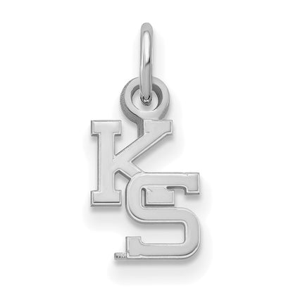 10K White Gold Logoart Kansas State University K S Extra Small Pendant