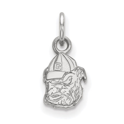 14K White Gold Logoart University Of Georgia Bulldog Extra Small Pendant