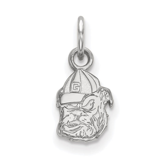 14K White Gold Logoart University Of Georgia Bulldog Extra Small Pendant