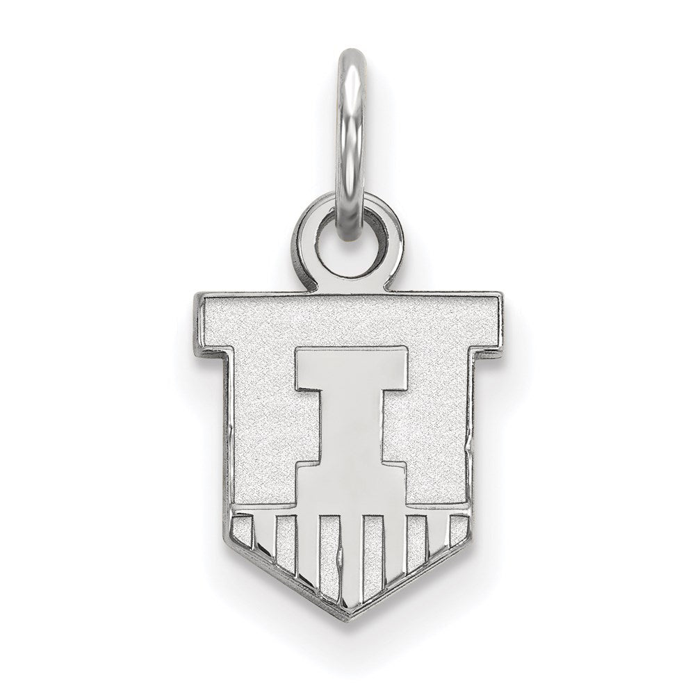 14K White Gold Logoart University Of Illinois Victory Badge Extra Small Pendant