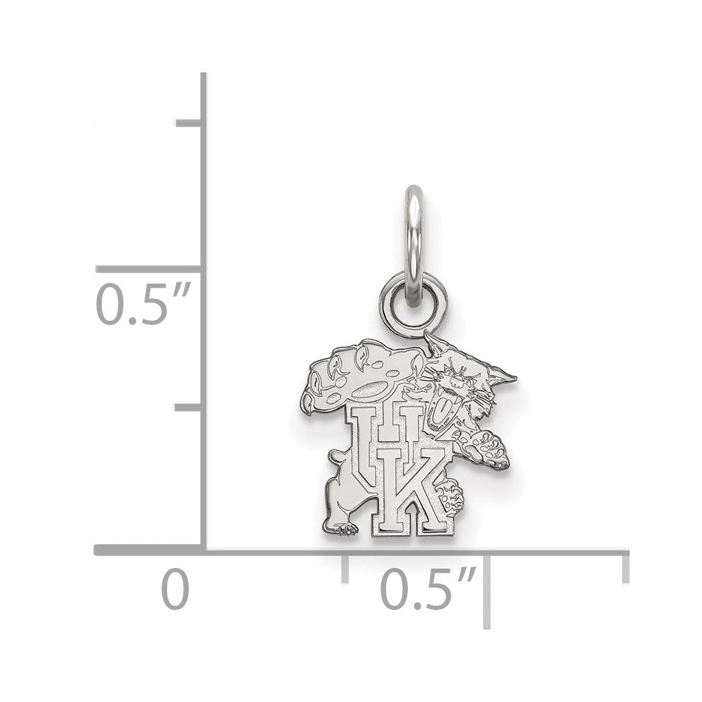 10K White Gold Logoart University Of Kentucky U K Wildcat Extra Small Pendant