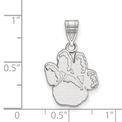 14K White Gold Logoart University Of Pittsburgh Panther Paw Medium Pendant