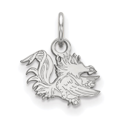 10K White Gold Logoart University Of South Carolina Gamecock Extra Small Pendant